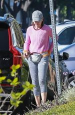CALISTA FLOCKHART Out with Her Dogs in Los Angeles 03/30/2020