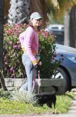 CALISTA FLOCKHART Out with Her Dogs in Los Angeles 03/30/2020