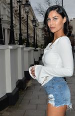 CALLY JANE BEECH in Denim Shorts Out in London 03/15/2020