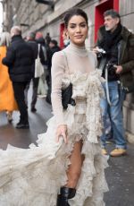 CAMILA COELHO Arrives at Giambattista Valli Show at Paris Fashion Week 03/02/2020