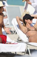 CANDICE SWANEPOEL and LAIS RIBEIRO in Bikinis at a Beach in Miami 03/01/2020