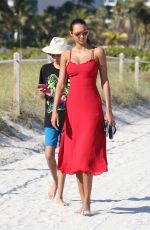CANDICE SWANEPOEL and LAIS RIBEIRO in Bikinis at a Beach in Miami 03/01/2020