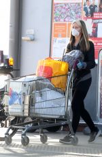 CAPRICE BOURET with Face Mask Out Shopping in London 03/24/2020
