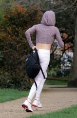 CAPRICE BOURRET Doing Yoga at a Park in London 03/17/2020