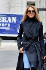 CELINE DION Out and About in New York 02/29/2020