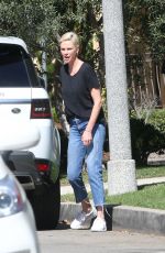 CHARLIZE THERON in Denim Out in Los Angeles 02/29/2020