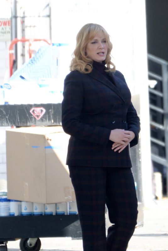 CHRISTINA HENDRICKS on the Set of Good Girls in Los Angeles 03/03/2020