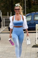 CHRISTINE MCGUINNESS in Tights Leaves a Gym in Cheshire 03/01/2020