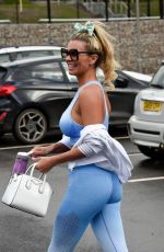 CHRISTINE MCGUINNESS in Tights Leaves a Gym in Cheshire 03/01/2020