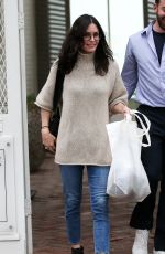 COURTENEY COX Shopping on Melrose Place in Hollywood 03/10/2020