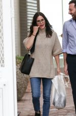 COURTENEY COX Shopping on Melrose Place in Hollywood 03/10/2020