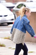 DAKOTA FANNING in Slippers and Surgical Gloves Out in Los Angeles 03/16/2020