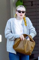 DAKOTA FANNING Outside Her House in Los Angeles 03/21/2020