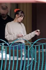 DAKOTA JOHNSON and Chris Martin Celebrates His Birthday in Disneyland 03/05/2020
