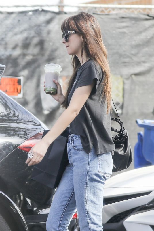 DAKOTA JOHNSON in Denim Out Shopping in West Hollywood 03/09/2020
