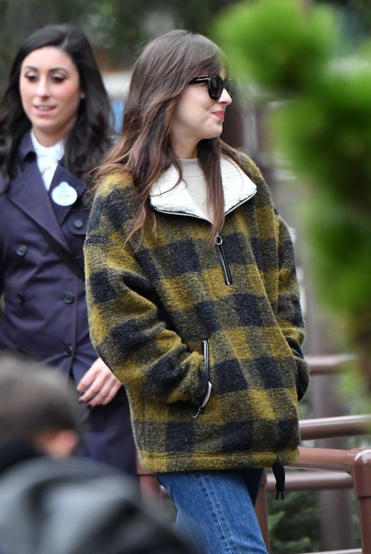 DAKOTA JOHNSON Out in Disneyland in Anaheim 03/01/2020