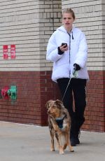 DAPHNE GROENEVELD Out with Her Dog in New York 03/20/2020