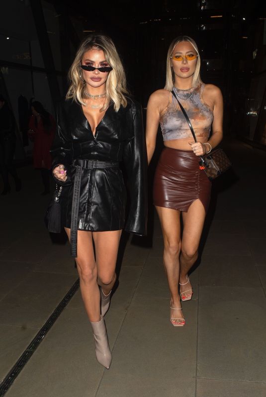 DEMI and CHLOE SIMS Night Out in London 02/29/2020