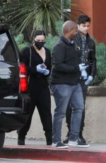 DEMI LOVATO with Black Face Mask and Disposable Gloves Shopping at Erewhon in Los Angeles 03/15/2020