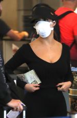 DEMI ROSE MAWBY Wears a Face Mask at LAX Airport in Los Angeles 02/26/2020