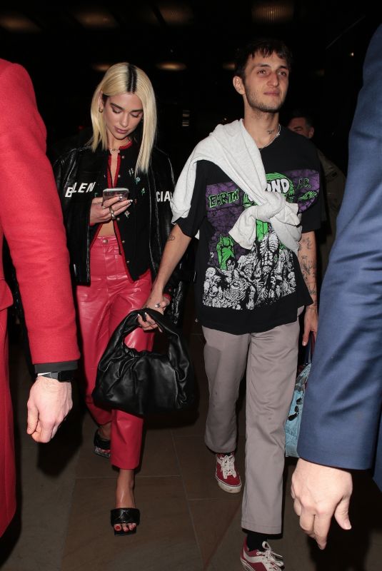 DUA LIPA and Anwar Hadid Night Out in London 03/10/2020