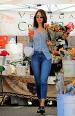 EIZA GONZALEZ Buy Flowers at Farmers Market in Los Angeles 03/08/2020