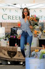 EIZA GONZALEZ Buy Flowers at Farmers Market in Los Angeles 03/08/2020