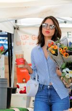 EIZA GONZALEZ Buy Flowers at Farmers Market in Los Angeles 03/08/2020