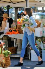 EIZA GONZALEZ Buy Flowers at Farmers Market in Los Angeles 03/08/2020
