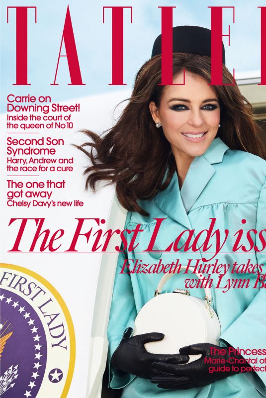 ELIZABETH HURLEY in Tatler Magazine, UK April 2020