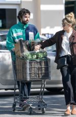 ELIZABETH OLSEN and Robbie Arnett at Erewhon Market in Los Angeles 03/30/2020