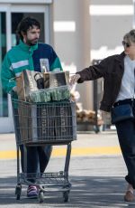 ELIZABETH OLSEN and Robbie Arnett at Erewhon Market in Los Angeles 03/30/2020