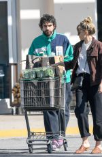 ELIZABETH OLSEN and Robbie Arnett at Erewhon Market in Los Angeles 03/30/2020