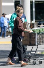 ELIZABETH OLSEN and Robbie Arnett at Erewhon Market in Los Angeles 03/30/2020
