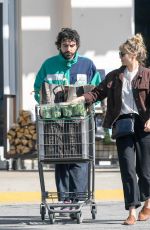 ELIZABETH OLSEN and Robbie Arnett at Erewhon Market in Los Angeles 03/30/2020