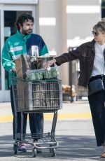 ELIZABETH OLSEN and Robbie Arnett at Erewhon Market in Los Angeles 03/30/2020