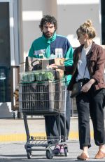 ELIZABETH OLSEN and Robbie Arnett at Erewhon Market in Los Angeles 03/30/2020