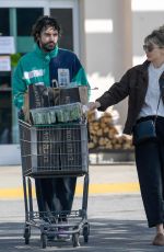 ELIZABETH OLSEN and Robbie Arnett at Erewhon Market in Los Angeles 03/30/2020
