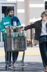 ELIZABETH OLSEN and Robbie Arnett at Erewhon Market in Los Angeles 03/30/2020