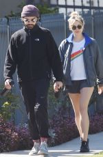 ELIZABETH OLSEN and Robbie Arnett in Out in Los Angeles 03/30/2020