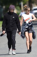 ELIZABETH OLSEN and Robbie Arnett in Out in Los Angeles 03/30/2020