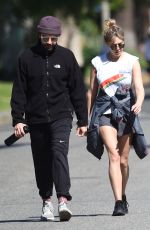 ELIZABETH OLSEN and Robbie Arnett in Out in Los Angeles 03/30/2020