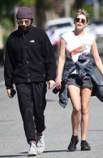 ELIZABETH OLSEN and Robbie Arnett in Out in Los Angeles 03/30/2020