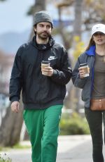 ELIZABETH OLSEN and Robbie Arnett Out for Coffee in Los Angeles 03/21/2020