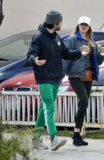 ELIZABETH OLSEN and Robbie Arnett Out for Coffee in Los Angeles 03/21/2020