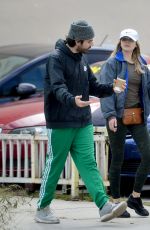 ELIZABETH OLSEN and Robbie Arnett Out for Coffee in Los Angeles 03/21/2020