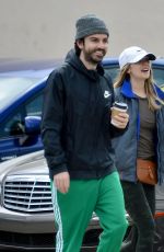 ELIZABETH OLSEN and Robbie Arnett Out for Coffee in Los Angeles 03/21/2020