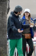 ELIZABETH OLSEN and Robbie Arnett Out for Coffee in Los Angeles 03/21/2020