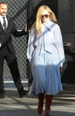 ELLE FANNING Arrives at Jimmy Kimmel Live in Los Angeles 03/04/2020