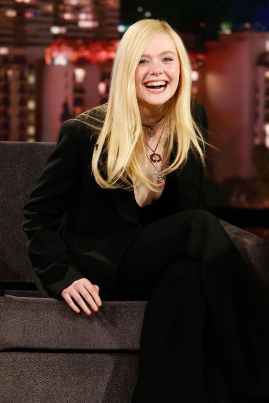 ELLE FANNING at Jimmy Kimmel Live in Los Angeles 03/04/2020